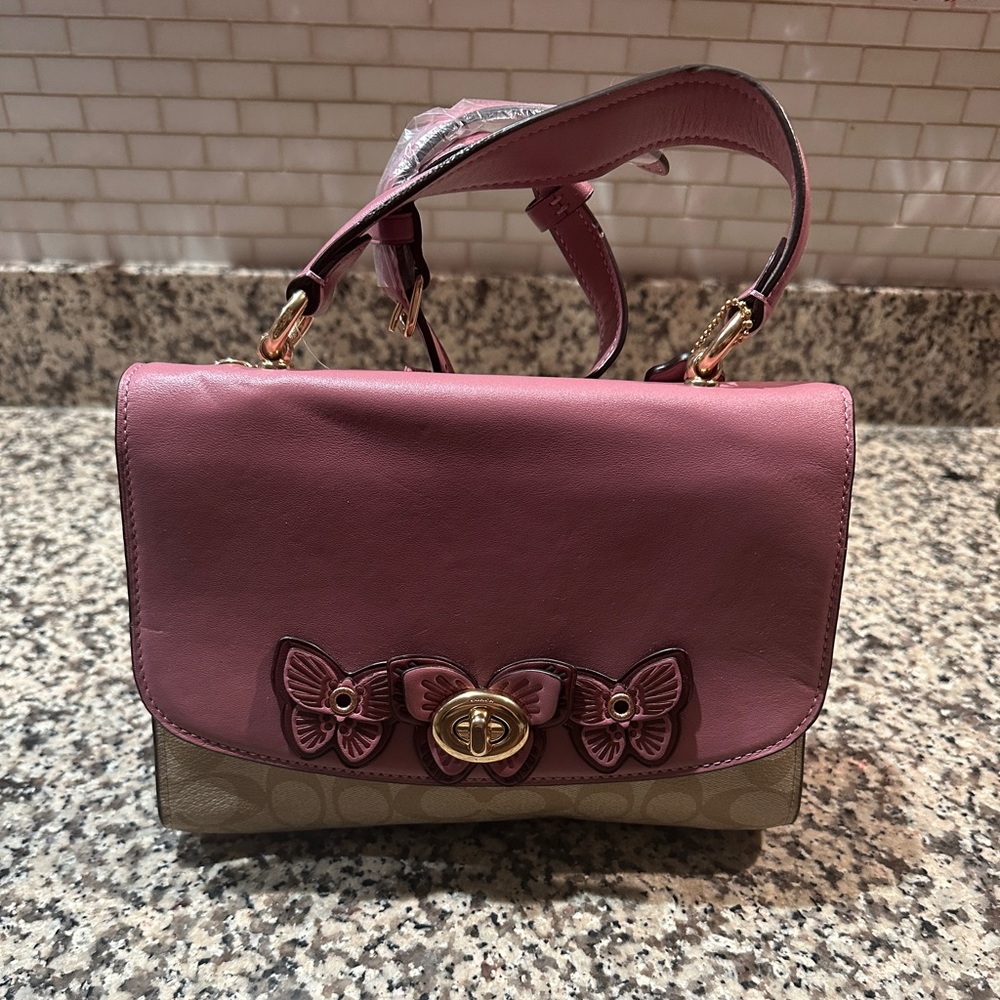 Butterfly coach crossbody